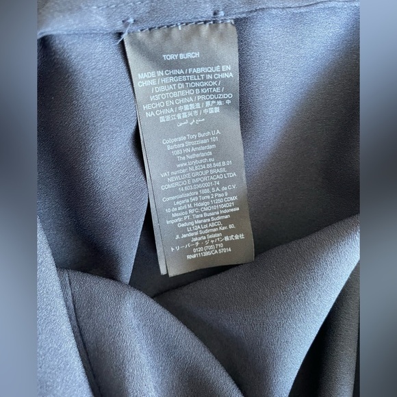 Tory Burch navy blue ruffle dress NWT - Picture 9 of 9